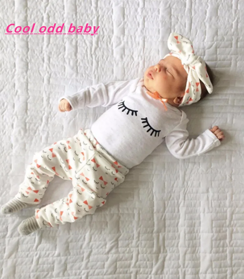 Одежда для новорожденных девочек 3 шт./компл. Повседневная футболка с длинными