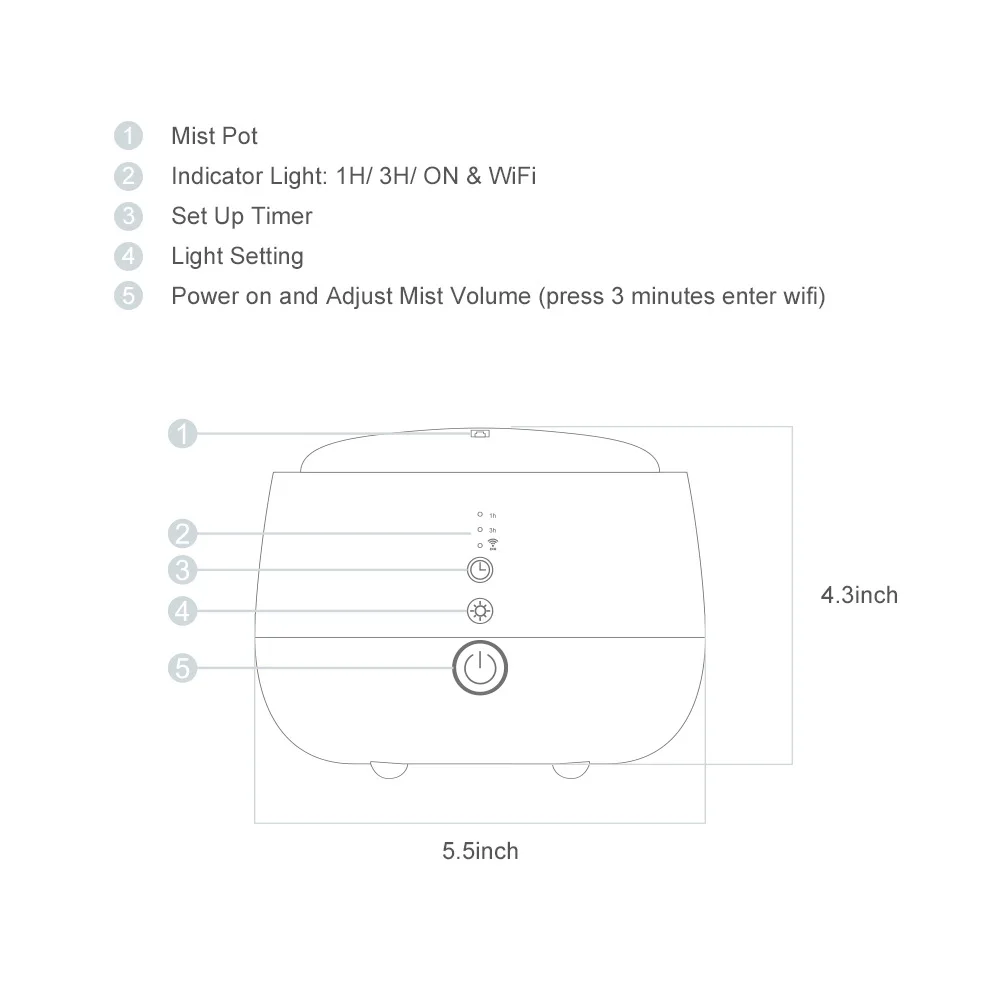 humidifier aroma diffuser aromaterapia umidificador huile essentiel fogger ultrasonic Ultrasonic | Бытовая техника