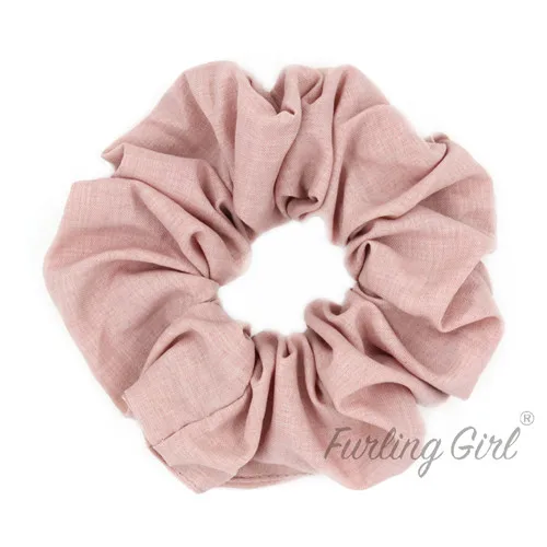 Light Pink Меховые резинки для волос для девочек, 1 шт., хлопковые и льняные эластичные резинки для волос, одноцветные резинки для волос, резинки для волос, держатель для волос для женщин, резинки для волос - Цвет: Light Pink