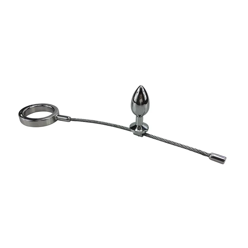 400g Dia 43mm Anal Hook With Movable Stainless Steel plug Penis Ring For Male Butt Sex Toys Men |