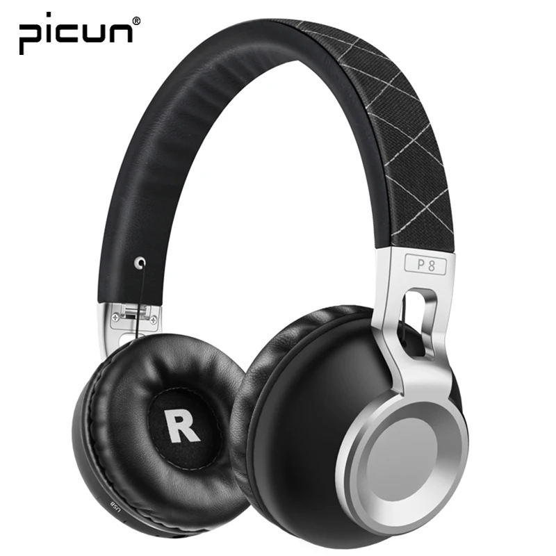 Picun p8 Беспроводной наушники Bluetooth с микрофоном мягкие для компьютера бас