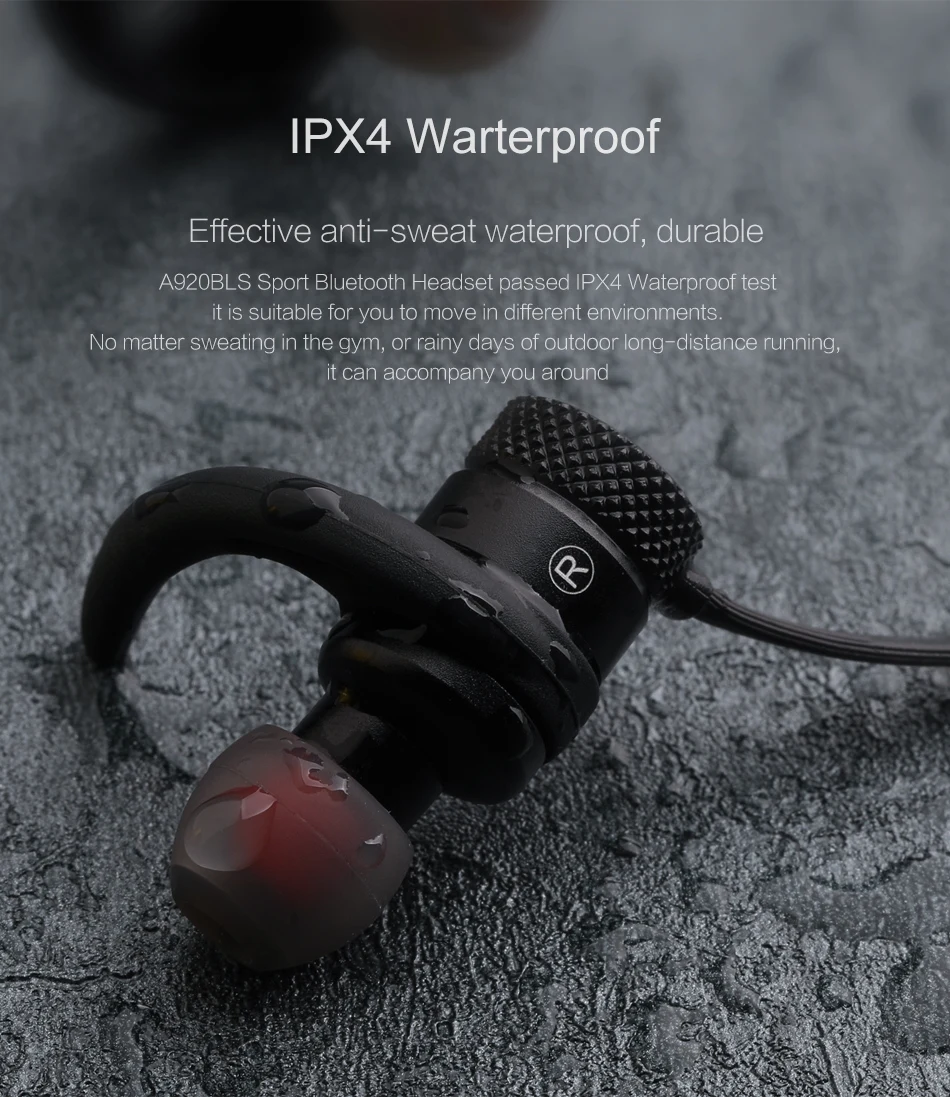 Bluetooth наушники AWEI A920BLS беспроводные с басами Спортивная гарнитура Casque 10h
