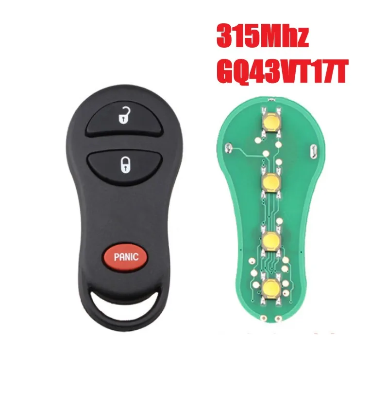 3 кнопки 315 МГц для дистанционного ключа Jeep Grand Cherokee GQ43VT9T 1998 1999 2000 2001 2002 2003 2004|Ключ