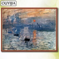 ouyijia monet 5d diy diamond painting impression sunrise embroidery painting for sale picture of rhinestones diamond mosaic