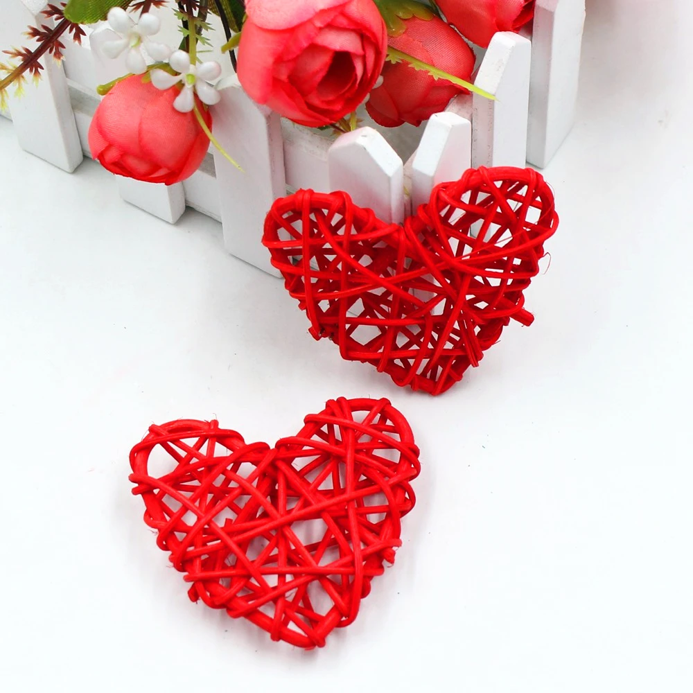 5 шт./лот искусственные любящее сердце соломенный мяч для дома и свадьбы партии