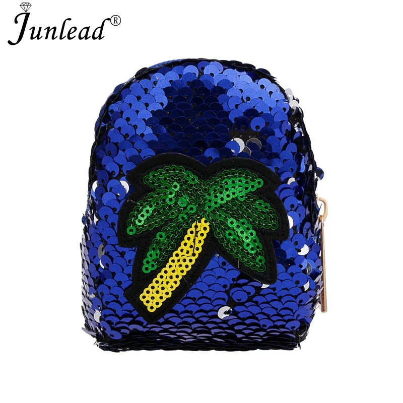 Кошелек для монет Junlead блестящий кошелек с кокосовой пальмой синего цвета модные