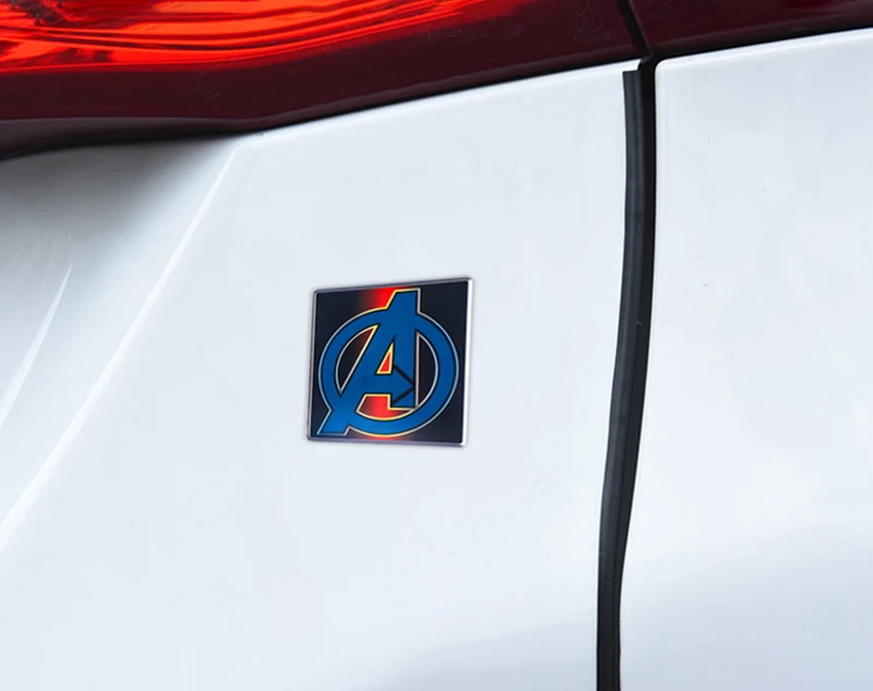 Автомобильный Стайлинг 3D Marvel The Avengers эмблема Алюминиевые наклейки из сплава для