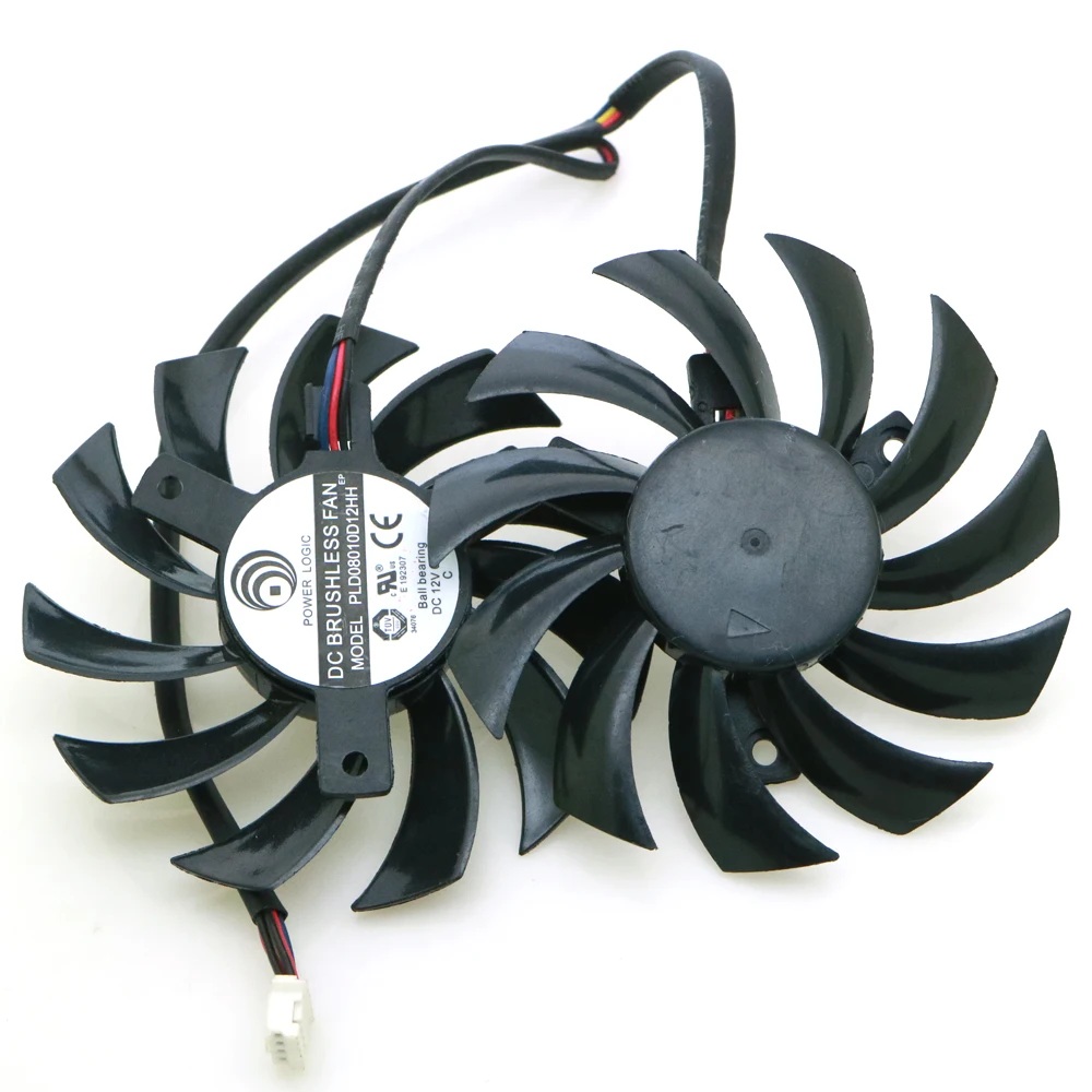 Бесплатная доставка 2 шт./лот PLD08010D12HH 74 мм 40*40*40 DC12V 0.35A 4 контактный VGA вентилятор