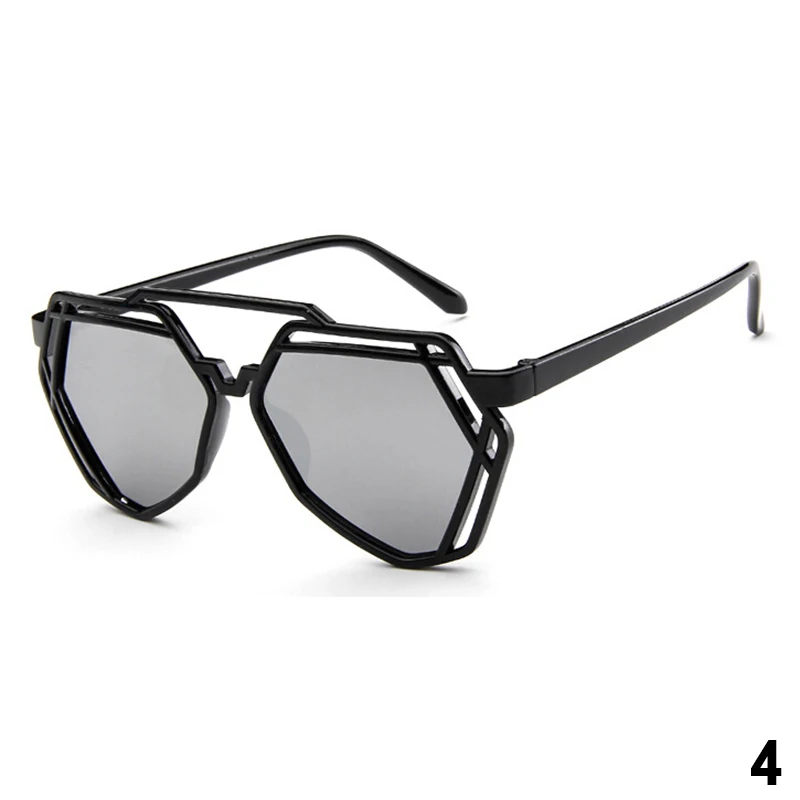 Полигональные Солнцезащитные очки женские роскошные Ретро Металлические