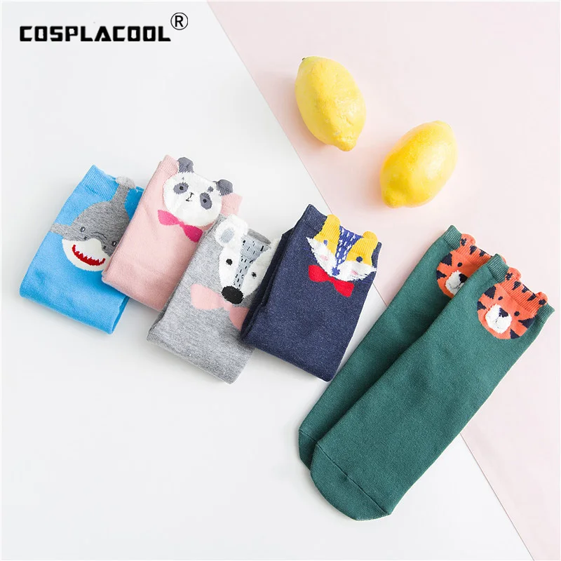 

[Cospacool] милые забавные носки с животными Kawaii Tiger носки с расцветкой «панда» женские Мультяшные Harajuku Meias Calcetines Mujer Divertidos Sokken