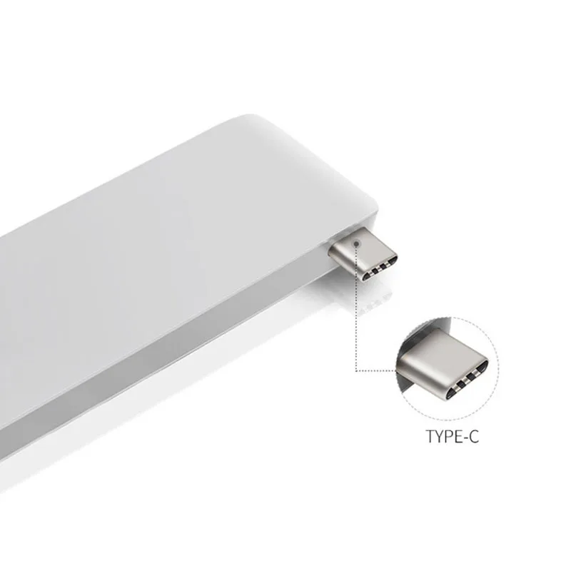 Vbnm 5 в 1 USB-C адаптер с 2 USB 3.0 Порты SD и памяти MicroSD Reader Тип-C usb концентратор зарядки