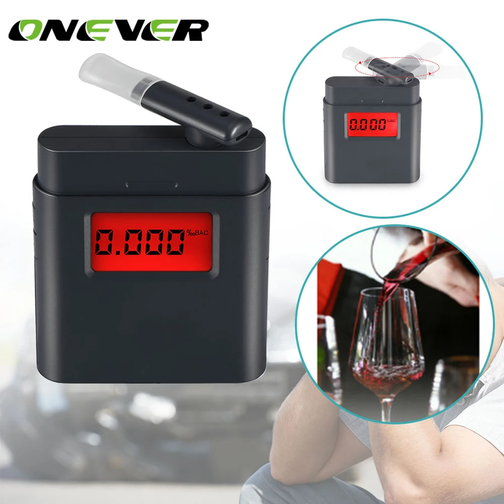 Onever Мини ЖК-цифровой алкогольный Алкотестер Высокая точность алкогольные