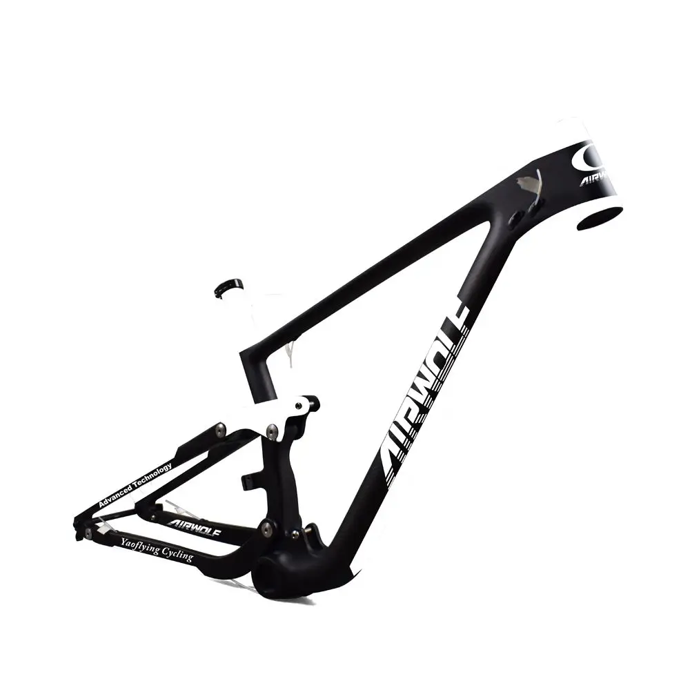 Airwolf 29er mtb рама полная подвеска Карбон крепежная рама для горного велосипеда путешествия 122 мм велосипедная Рама размер 2,4 'Enduro углерода велосипед рама - Цвет: With color
