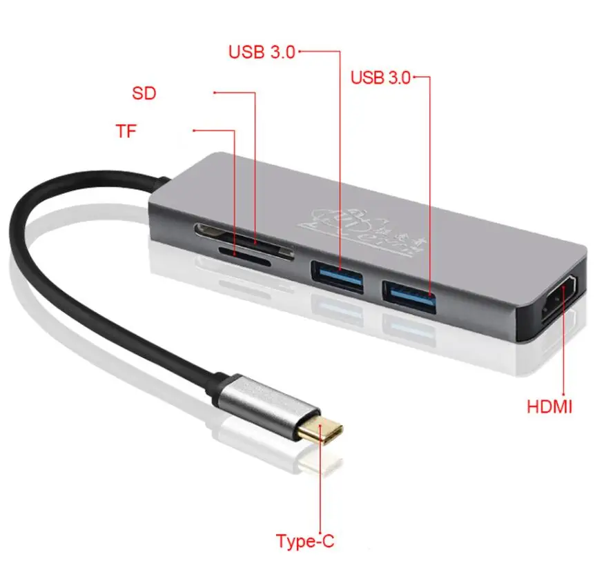 PCER адаптер для usb-концентратора типа C док-станция ноутбука концентратор HDMI VGA RJ45