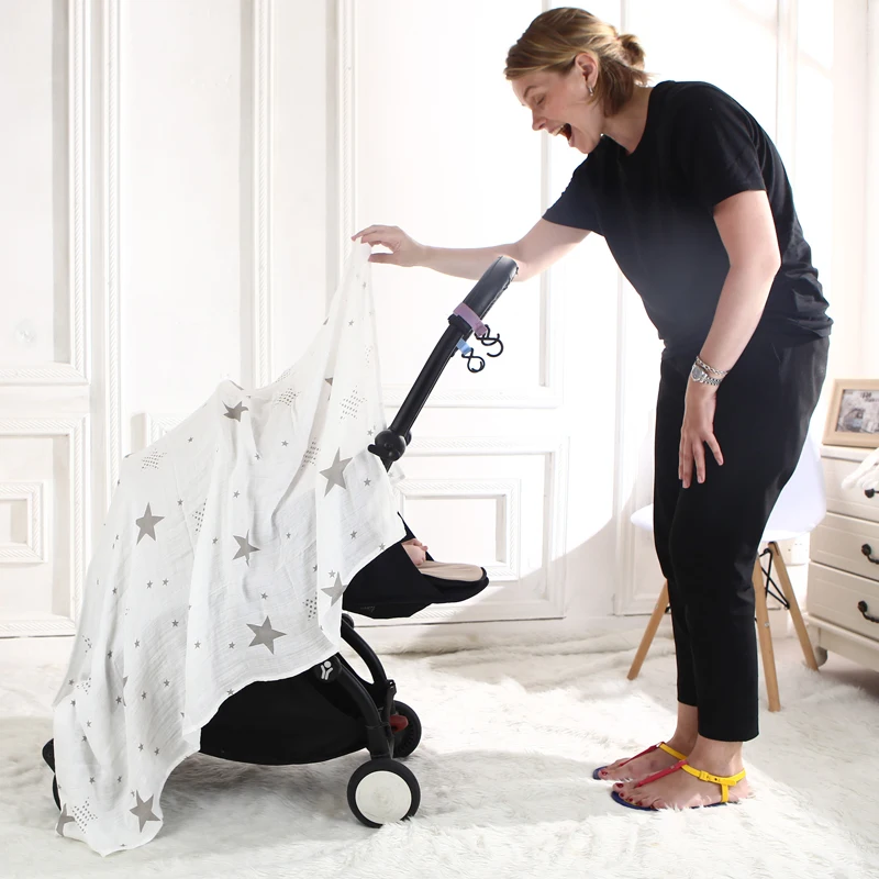 Пеленки для новорожденных хлопковая накидка из муслина с геометрическим узором