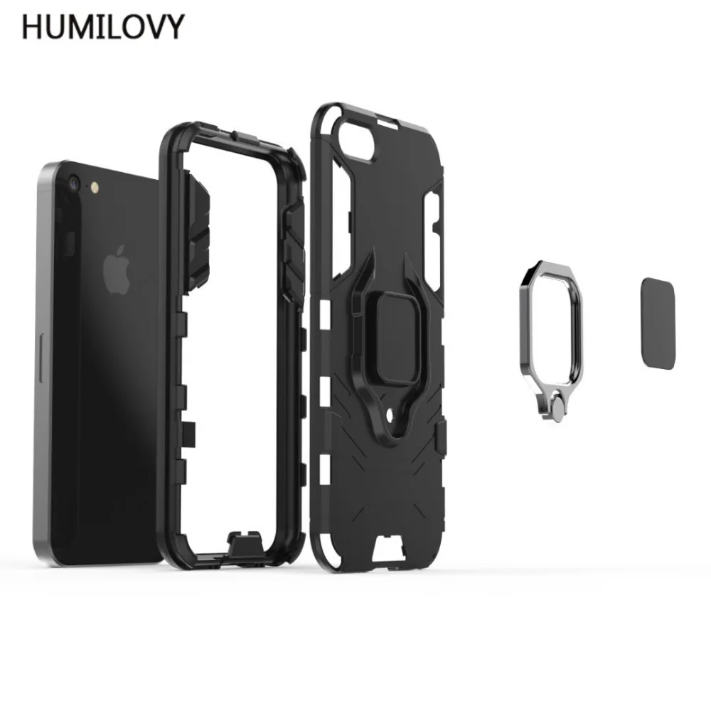 HUMILOVY 4 в 1 противоударный чехол для iPhone 6 7 8 Plus Магнитный Автомобильный держатель