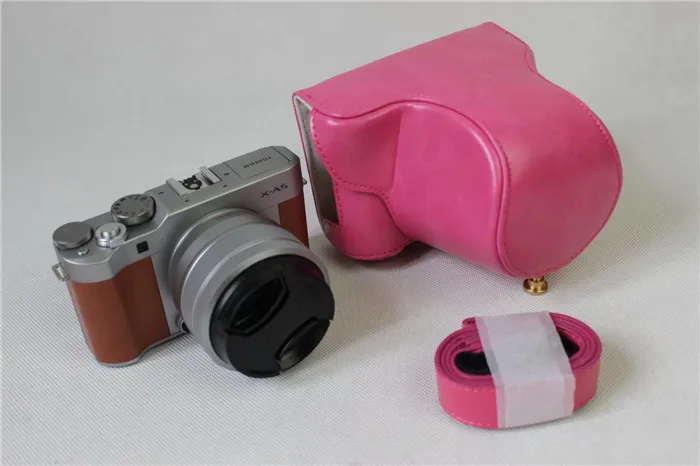 Новая сумка для цифровой камеры из искусственной кожи чехол для Fujifilm Fuji X-A5 X-A20 xa5 xa20 15-45 мм крышка объектива с плечевым ремнем