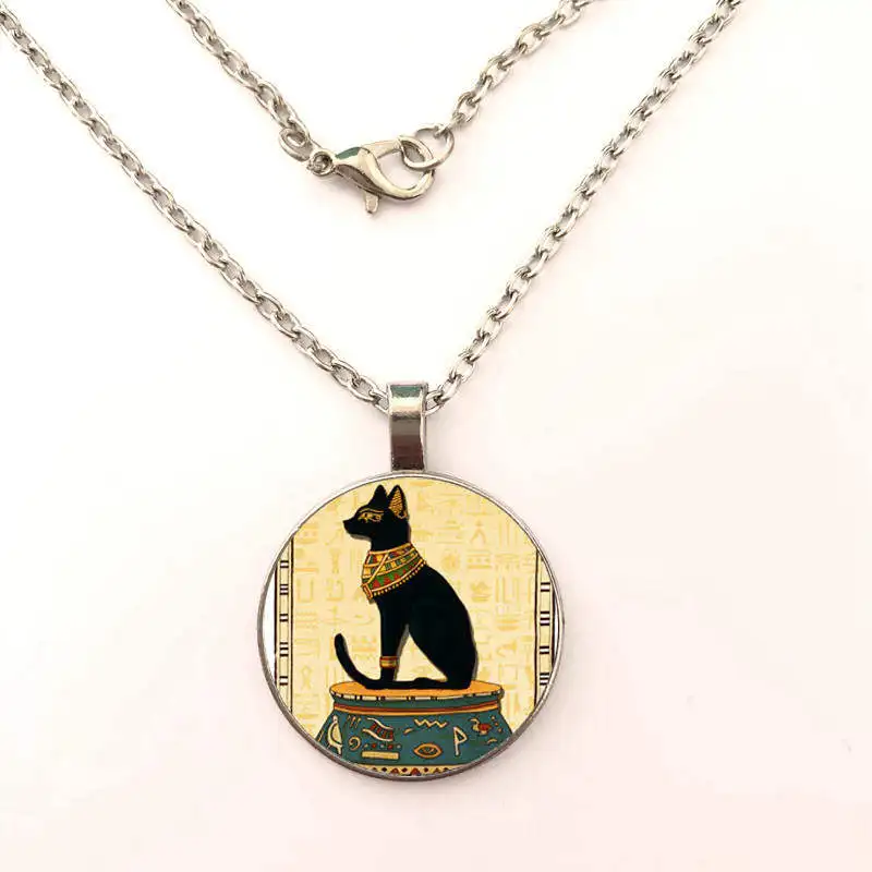 DIY Настенные Фото картины под заказ египетские элементы кулон ожерелье стекло