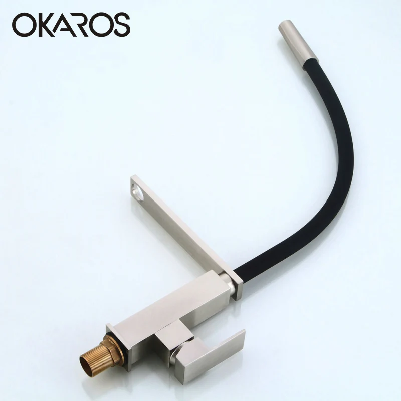 OKAROS новейший кухонный кран выдвижной вращение на 360 градусов никель Матовый ORB