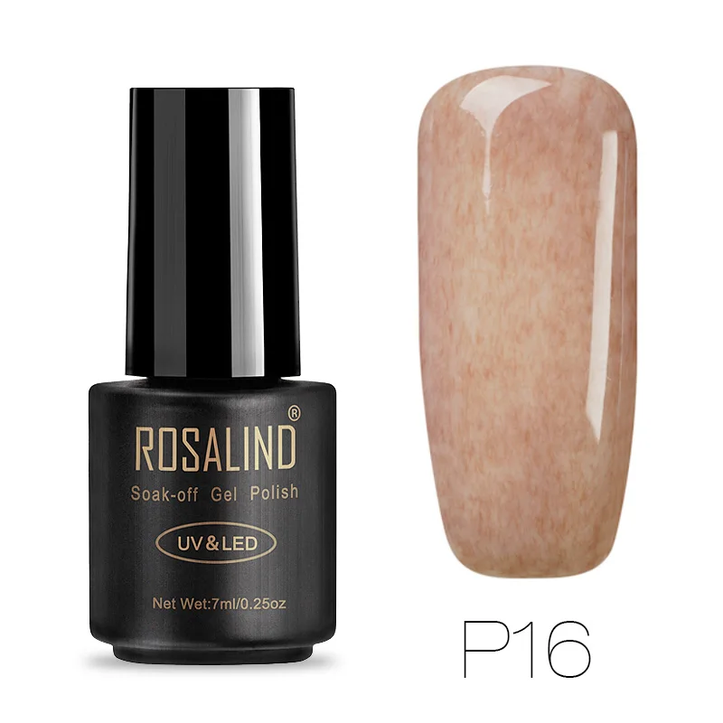 P16 ROSALIND 7 мл Лак для ногтей искусственный мех эффект P01-26 гель лак для ногтей Дизайн ногтей УФ светодиодный отмачиваемый гель белый лак набор для маникюра - Цвет: P16