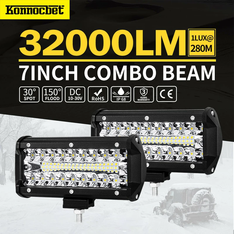 120 Вт 7 дюймов светодиодный рабочий свет бар точечный прожектор комбинированный