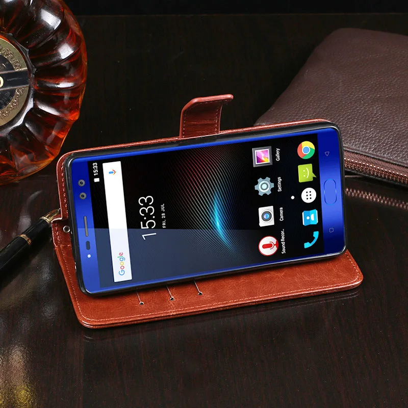 Роскошные Винтаж из искусственной кожи с откидной крышкой для Oukitel K3 K5 чехол