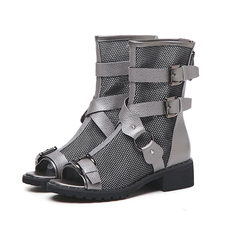 Новинка весны 2019 модные черные и серые вечерние туфли для девочек дышащая