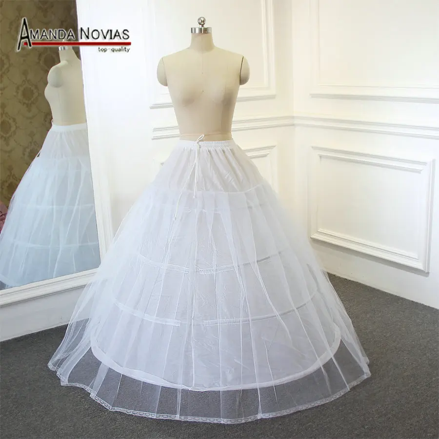 Высокое качество Нижняя юбка 4 кольца один тюль для бального платья свадебное