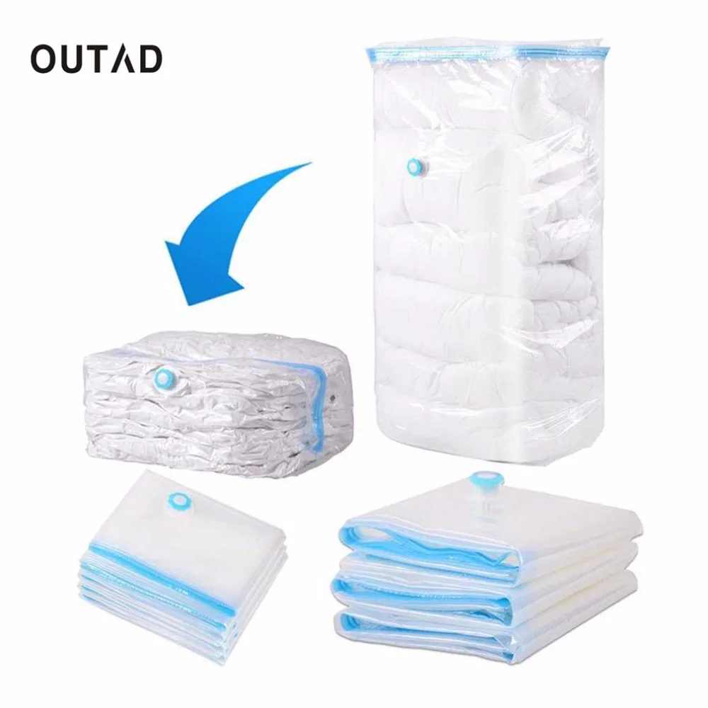 Прочный компактный вакуумный пакет OUTAD сжатый органайзер для хранения большая