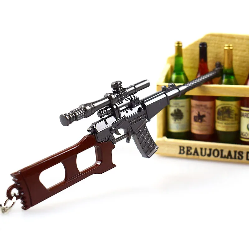 12 см PUBG Оружие Винтовка VSS модель брелки игрушки пистолет llaveros chaveiro sleutelhanger брелок