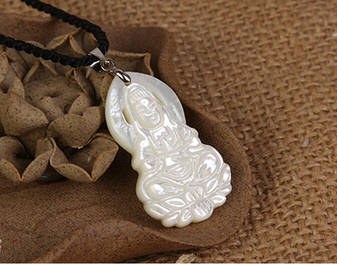 ZCD 2017 619+++The natural pearl mother of Pearl Shell Pendant Necklace Ethnic fallfish bone Guanyin | Украшения и аксессуары