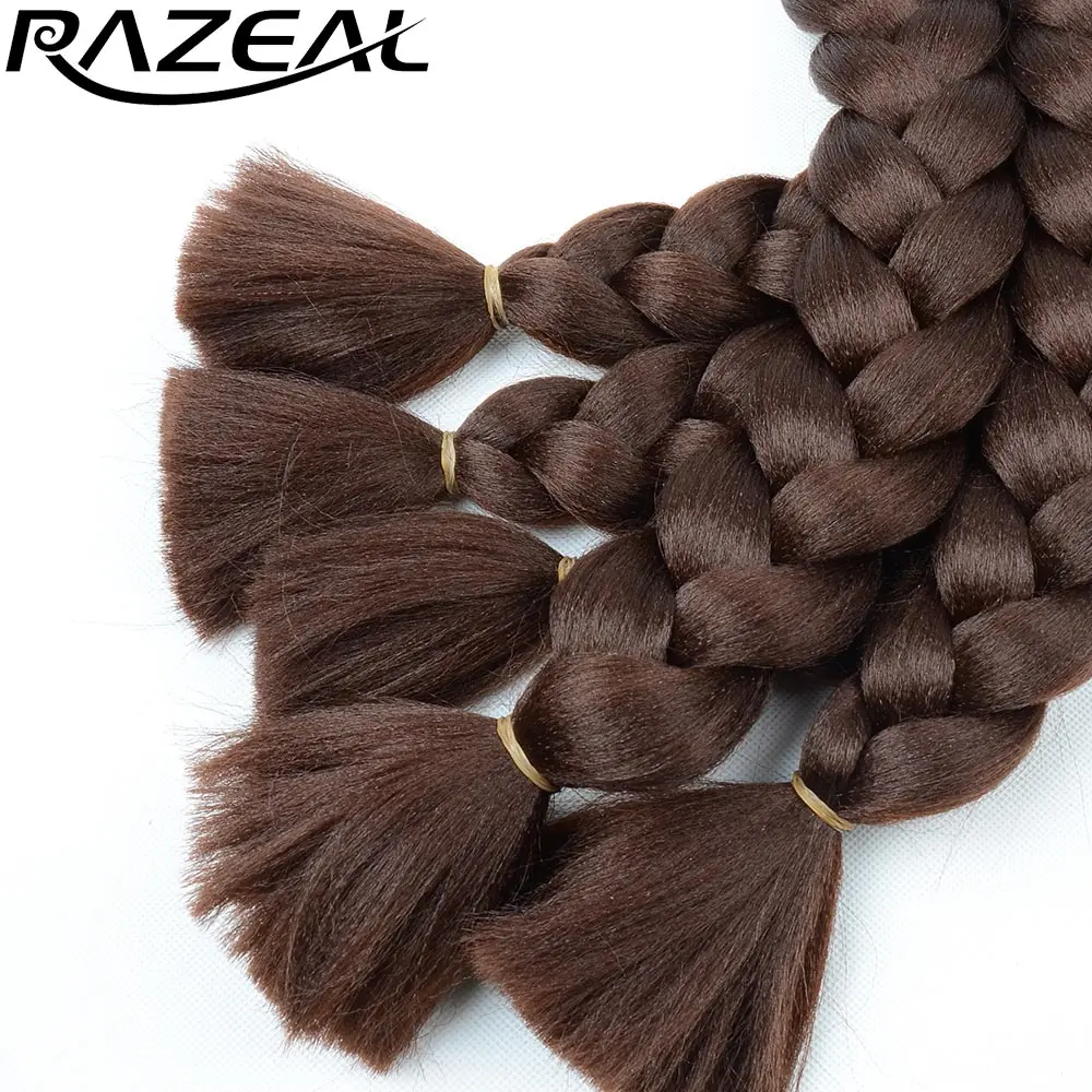 

Razeal 36'inch 110g Kanekalon Jumbo Braiding Hair Synthetic Crochet Hair Extensions Jumbo Braids For African Black Women