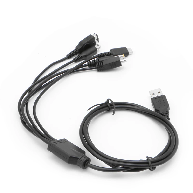 USB зарядный кабель зарядное устройство для Nintendo GBA SP WII U 3DS NDSL XL DSI PSP 5 в 1 Прямая