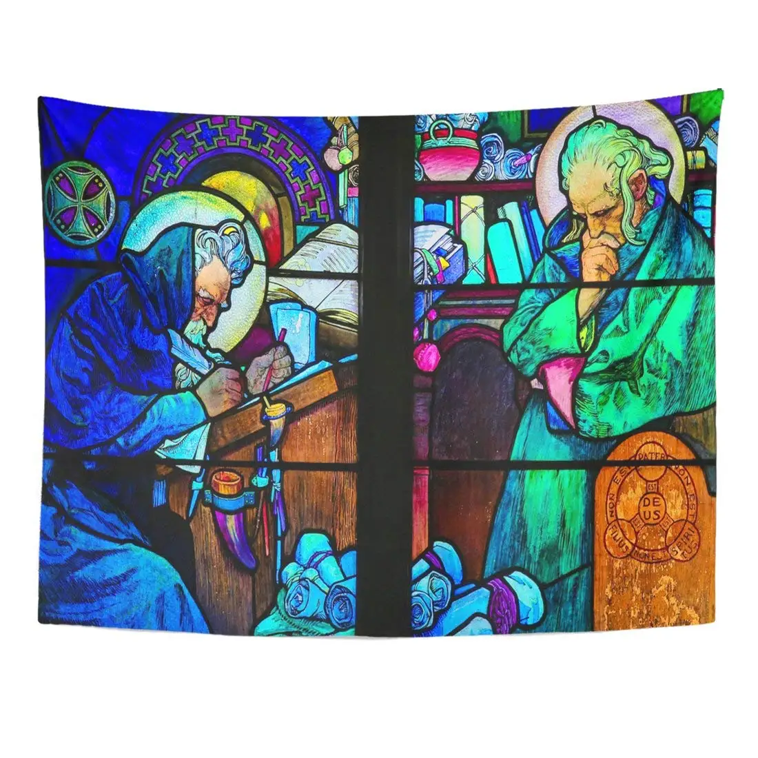 3D гобелен в Праге Чехия 2 апреля витражные окна соборе Святого Вита разработан