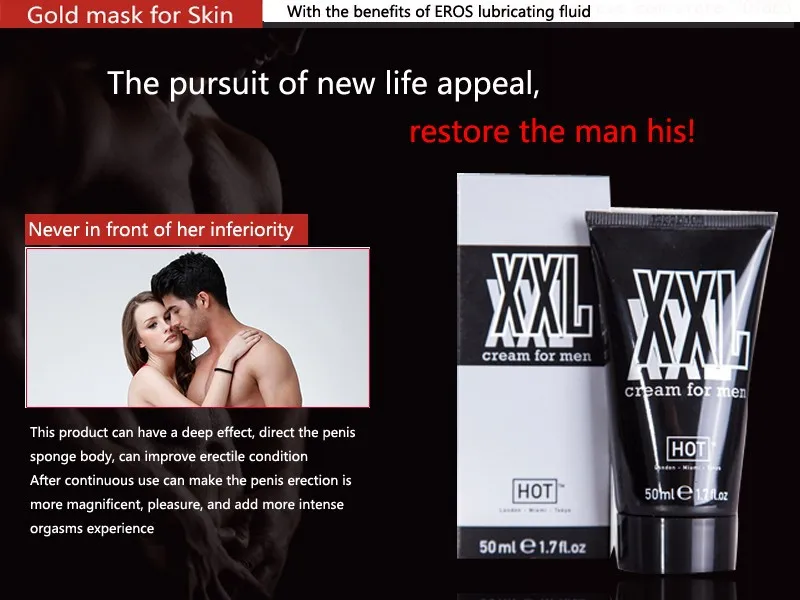 Мужской увеличение пениса изделии повышается крем XXL Расширение расширения 50 мл