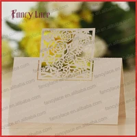 50pcs flowers rose sweet wedding place card name cards table decoration invitation cards for party event supplies