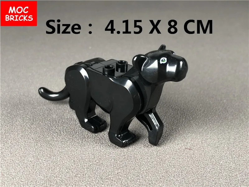 Поштучная продажа кубики MOC DIY фигурки животных леопард лев тигр аксессуары