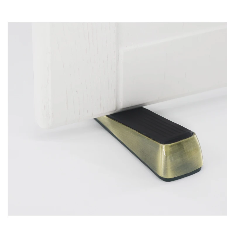 NAIERDI стоппер для двери, NON-SLIP, цинковый сплав, скрытые дверные держатели, Стопперы для клиновидной двери, защитный блок, деревянная стеклянная дверь, мебельная фурнитура