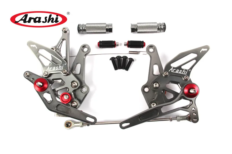 Arashi Z1000- CNC регулируемая подножка для KAWASAKI Z 1000 CNC Rearset подножки Z1000SX Ninja 1000 - Цвет: Gray