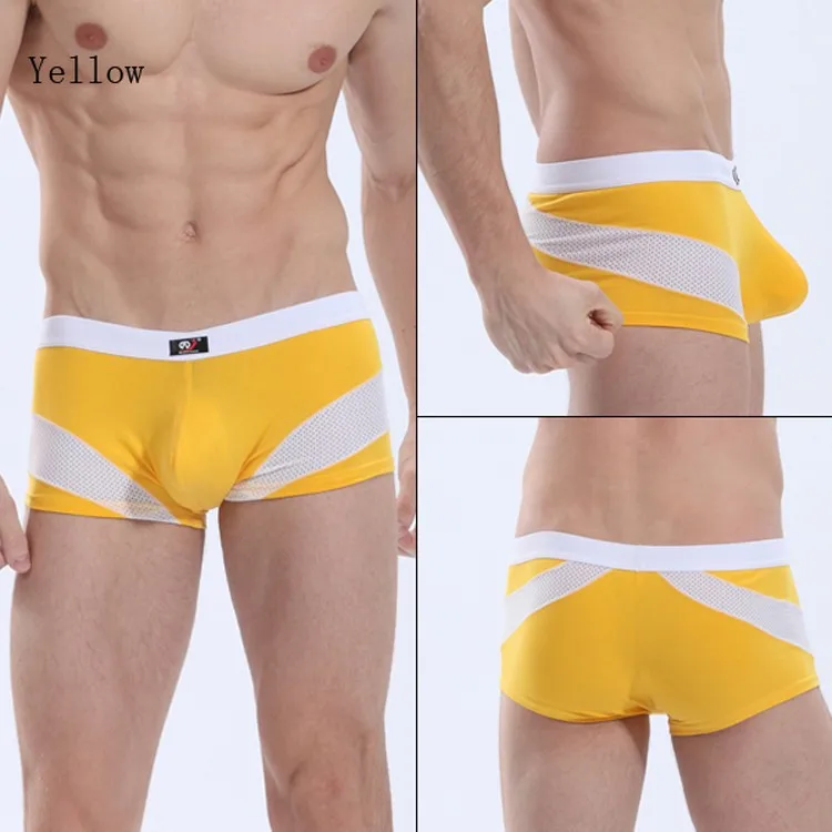 Гей мужское нижнее белье боксеры Calzoncillos String Homme мужское белье для геев хлопок нейлон боксеры сексуальные мини шорты 4002PJ