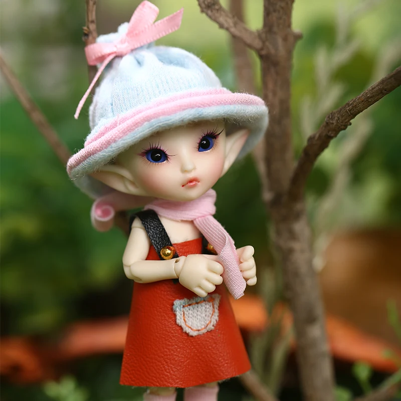 Кукла сказочная FL Realpuki Roro BJD 1/13 розовая со смайликом игрушки для девочек
