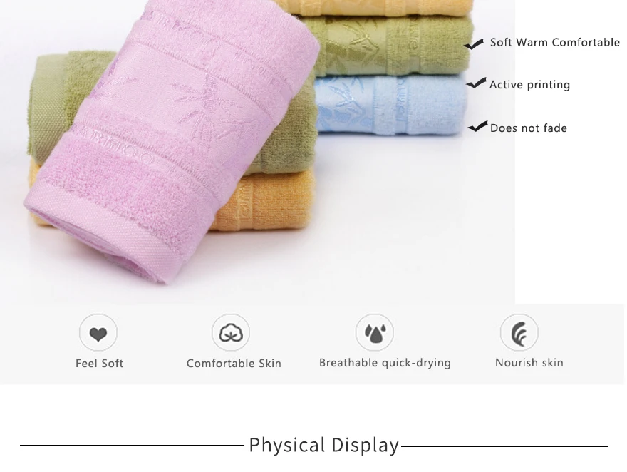 QCZX мягкое удобное быстросохнущее полотенце Bamboo Fibrils однотонное полотенце для путешествий и спорта D40