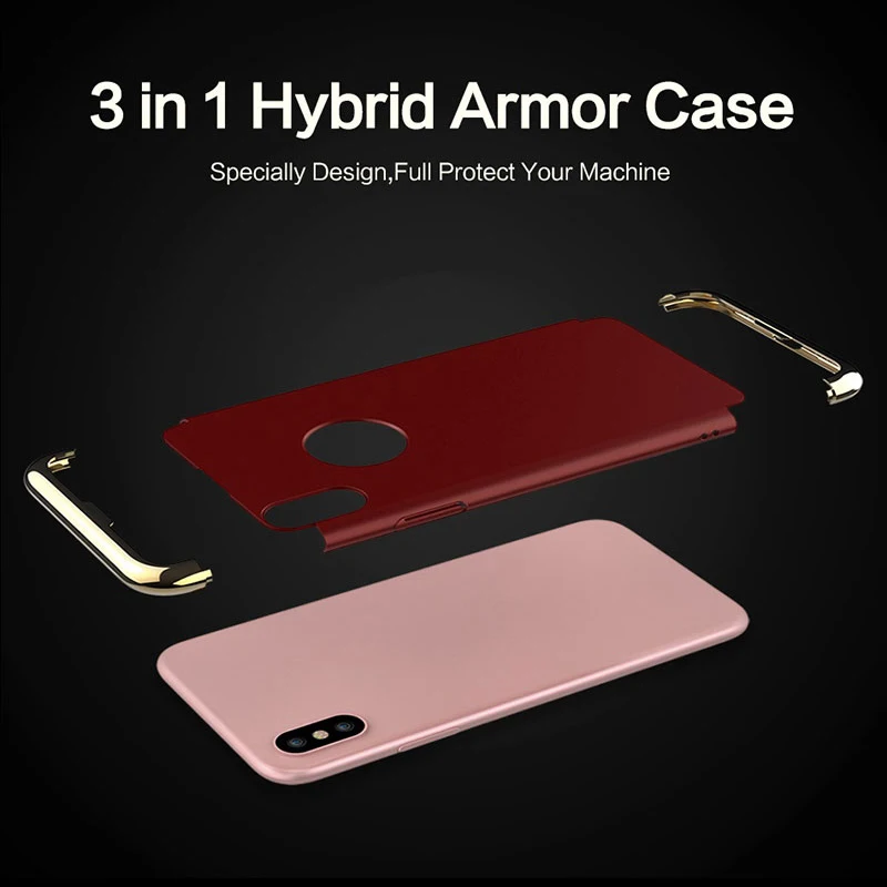 Luxury Plating Design Phone Case For iphone X Fashion Hard Protective Plastic Back Cover Slim Candy Color Cases iphoneX |