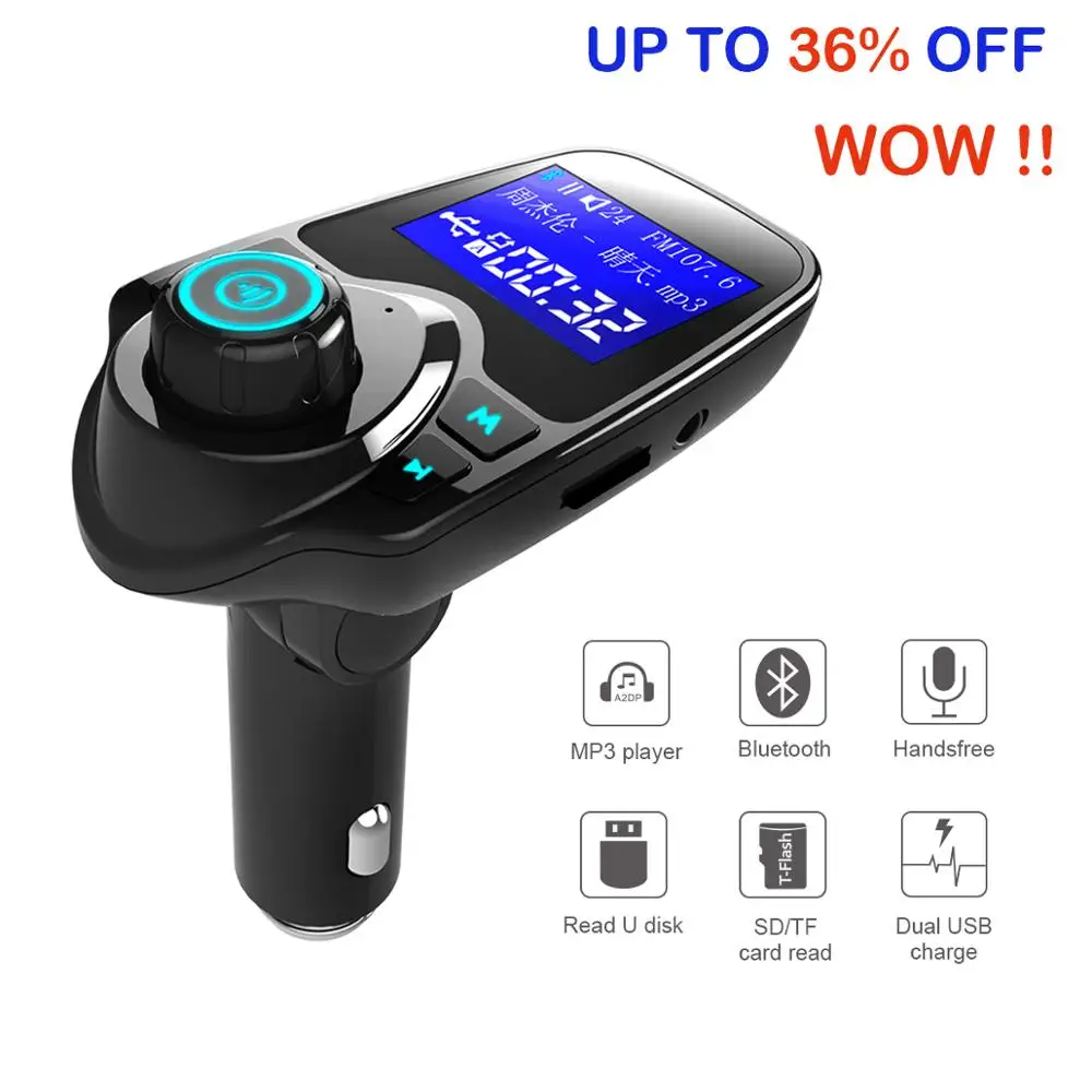 Fm трансмиттер автомобильный 12 В 2 USB порта|fm modulator|car mp3fm transmitter |