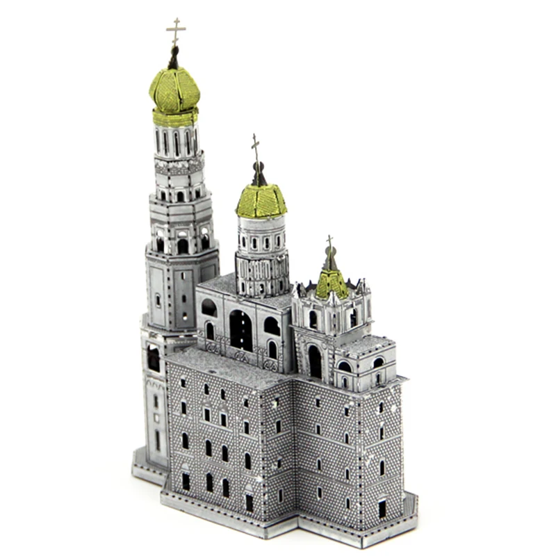 3D DIY металлическая головоломка Ivan Great Bell Tower лазерная резка пазлы лучшие подарки