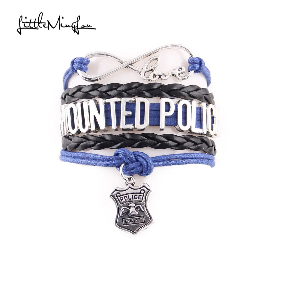 Маленький MingLou Бесконечность любовь монтируется полиция браслет dept очарование