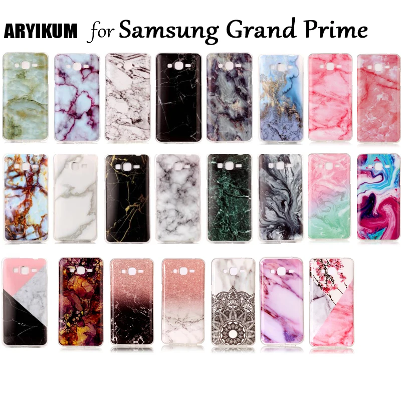 Чехол для Samsung Grand Prime силиконовый мягкий чехол из ТПУ и мрамора Galaxy sm g530 g530h g531h