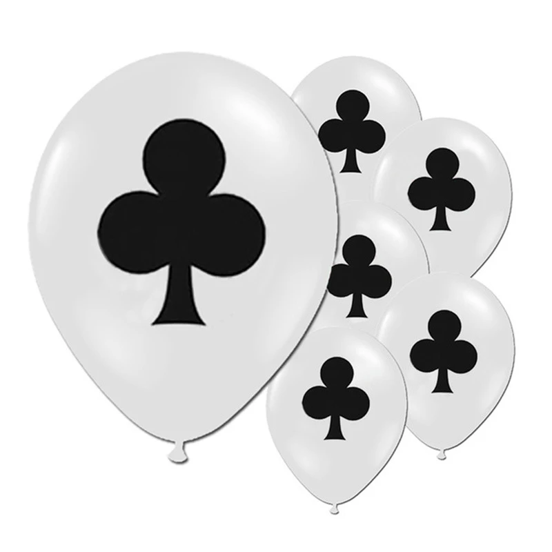 10 шт./лот Spades/сердечки/клубы бриллиантами шар из латекса карты для казино кости