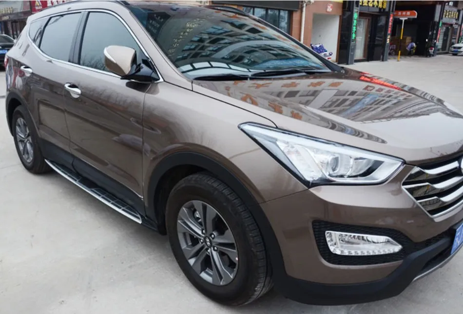 Автомобильные подножки для Hyundai Santa Fe ix45 2013.2014.2015.2016.2017 боковые педали высокого