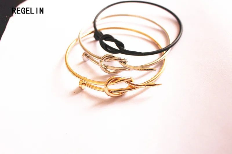 REGELIN новые браслеты Masculina Pulseira Feminina модные 3 цвета с закручивающимся узлом для